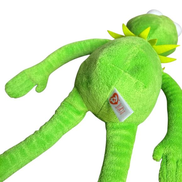 Ty Disney Kermit The Frog Plush 16" Stuffed Animal Muppets Beanie Buddies w/ Tag - Picture 5 of 6